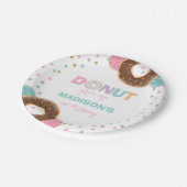 Donut Verjaardagspartij Papier Bord 7" Donut Grow  (Gekanteld)