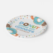 Donut Verjaardagspartij Papier Bord 7" Donut Grow  (Gekanteld)