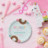 Donut Verjaardagspartij Papier Bord 7" Donut Grow  (Feest)