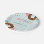 Donut Verjaardagspartij Papier Bord 7" Donut Grow  (Gekanteld)