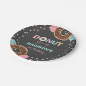 Donut Verjaardagspartij Papier Bord 7" Donut Grow  (Gekanteld)