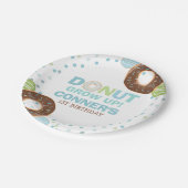Donut Verjaardagspartij Papier Bord 7" Donut Grow (Gekanteld)