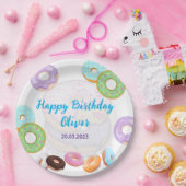 Donut verjaardagstuspapier borden papieren bordje (Feest)