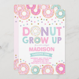 Donut verjaardagsuitnodiging Donut word niet volwa Kaart