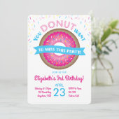 Donut Verjaardagsuitnodiging Kaart (Staand voorkant)
