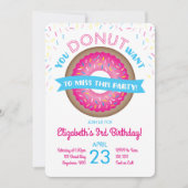 Donut Verjaardagsuitnodiging Kaart (Voorkant)