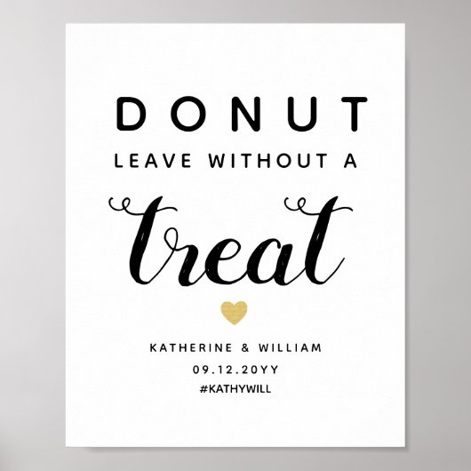 Donut Verlaat zonder een Toverbruggingbordje Poster (Voorkant)