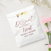 Donut verlaten zonder een traktatie bruiloft donut bedankzakje (Gezegeld)