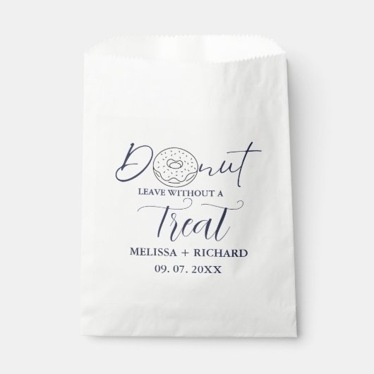 Donut verlaten zonder een traktatie bruiloft donut bedankzakje (Voorkant)