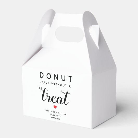 Donut verlaten zonder een traktatie elegante bruil bedankdoosjes (Voorkant Zijde)