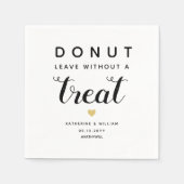 Donut Vertrek Zonder een Behandeling Moderne Trouw Servet (Voorkant)