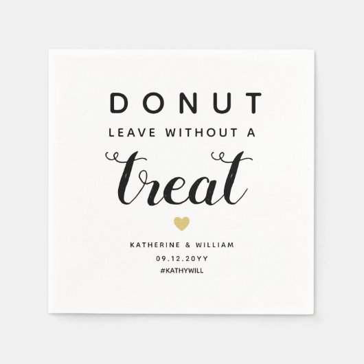 Donut Vertrek Zonder een Behandeling Moderne Trouw Servet (Voorkant)