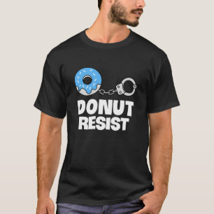 Donut verzet zich tegen grappige politieagent Art T-shirt