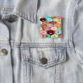 DONUT VIERKANTE BUTTON 5,1 CM (In situ)