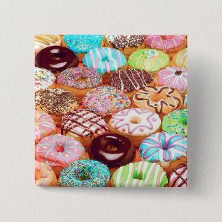 DONUT VIERKANTE BUTTON 5,1 CM