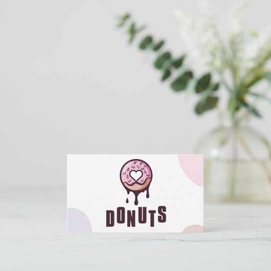 Donut-visitekaartje Visitekaartje (Staand voorkant)