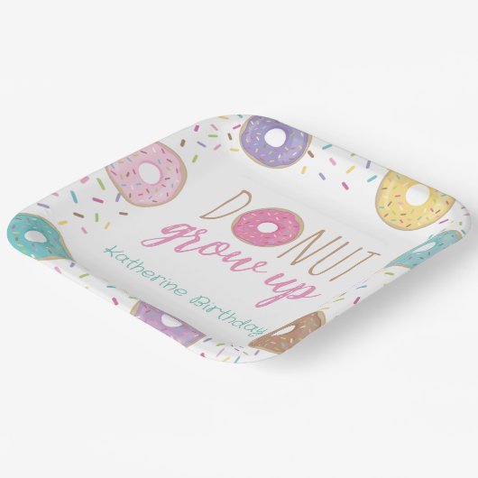 DONUT VOLWASSEN PAPIEREN BORDJE (Gebogen)