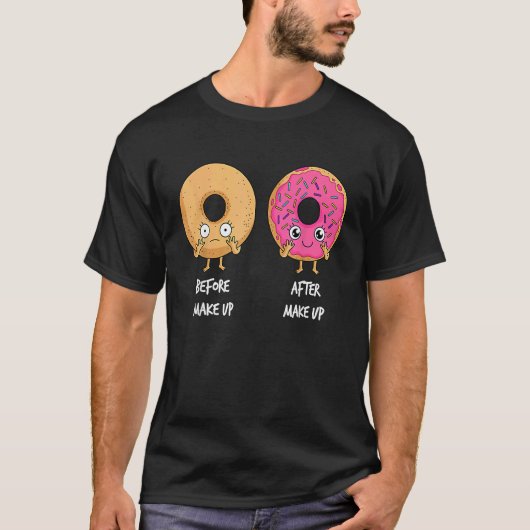Donut voor na Makeup Sarcastic Doughnut Fast T-shirt (Voorkant)