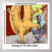 Donut Vs Police Funny Cartoon Poster (Voorkant)