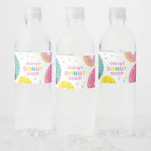 Donut Water Fles Label voor Meisje Verjaardagsfees Waterfles Etiket (Flessen)