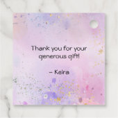 Donut Waterverf Dank u Bedankjes Labels (Achterkant)