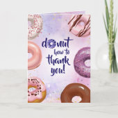 Donut Waterverf Dank u Kaart (Voorkant)