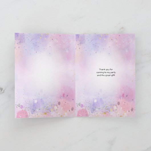 Donut Waterverf Dank u Kaart (Binnen)