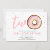 Donut Waterverf twee zoete meisjes tweede verjaard Kaart (Voorkant)