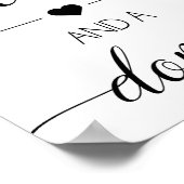 Donut Wedding Favor Sign | Tabel afdrukken verwerk Poster (Hoek)