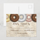 Donut Wedding RSVP kaart (Voorkant / Achterkant)