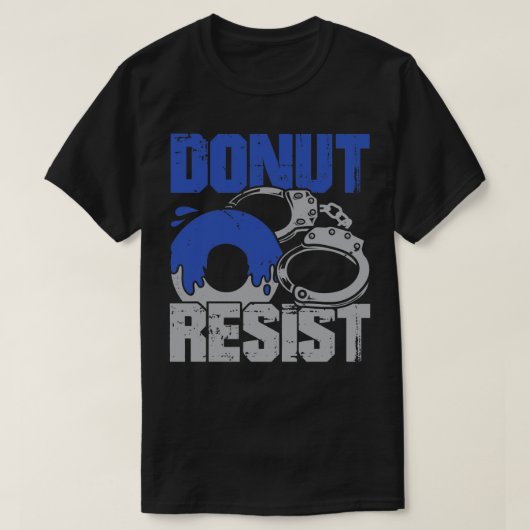 Donut weerist politiefunctionaris t-shirt (Design voorkant)