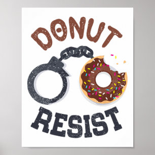 Donut weerstaat Handboeien Law Enforcement Police  Poster