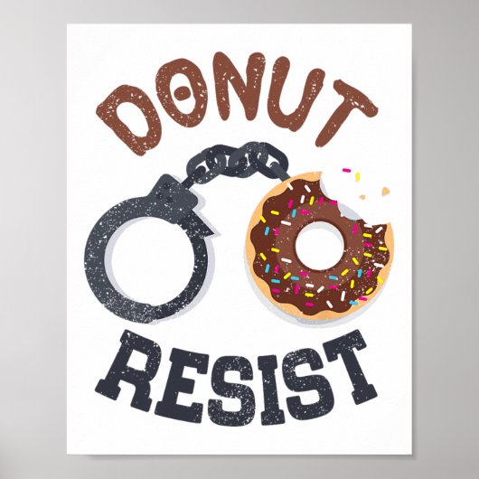 Donut weerstaat Handboeien Law Enforcement Police Poster (Voorkant)