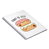 Donut Wees Geen Gelei Grappige Donut Woordgrap  Notitieboek (Rechterzijde)