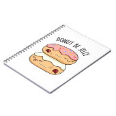 Donut Wees Geen Gelei Grappige Donut Woordgrap  Notitieboek (Linkerzijde)