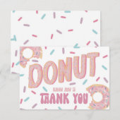 Donut weet hoe bedankkaart (Voorkant / Achterkant)