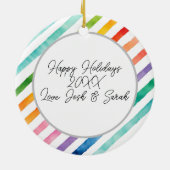 Donut weet hoeveel we je kerstmis missen. keramisch ornament (Achterkant)