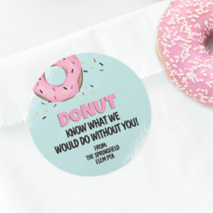 Donut Weet Wat Ik Zonder Jou Zou Doen Donut Ronde Sticker