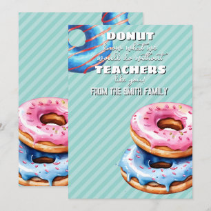donut weten wat te doen cadeau KAART HOLDER docent
