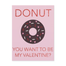Donut, wil je mijn Valentijn zijn? Grappig Briefka
