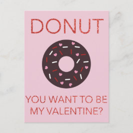 Donut, wil je mijn Valentijn zijn? Grappig Briefka Feestdagenkaart