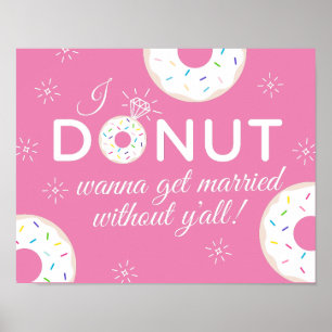 Donut wil trouwen zonder Poster