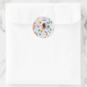 Donut wit frosting strooit schattige sticker (Tas)