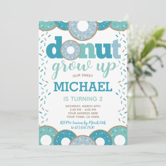 Donut Wordt Groot Kaart (Staand voorkant)