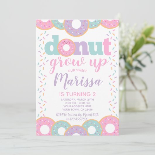 Donut Wordt Groot Kaart (Staand voorkant)