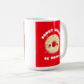 Donut Worry Be Happy Coffee mok (Voorkant rechts)