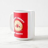 Donut Worry Be Happy Coffee mok (Voorkant links)