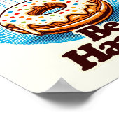 Donut Worry Be Happy Donut Lovers Grappig Poster (Hoek)