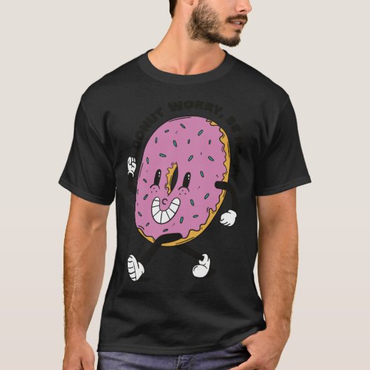 Donut Worry Be Happy T-shirt (Voorkant)