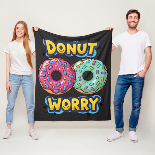 Donut Worry Fleece Deken (In situ)